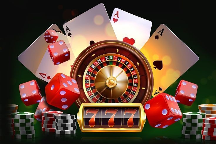 Ambiance casino : jetons et cartes de jeu